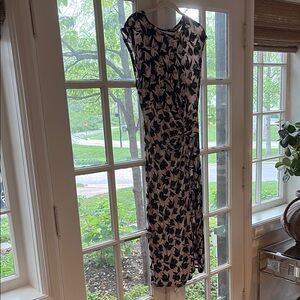 Floral Black and White Dress